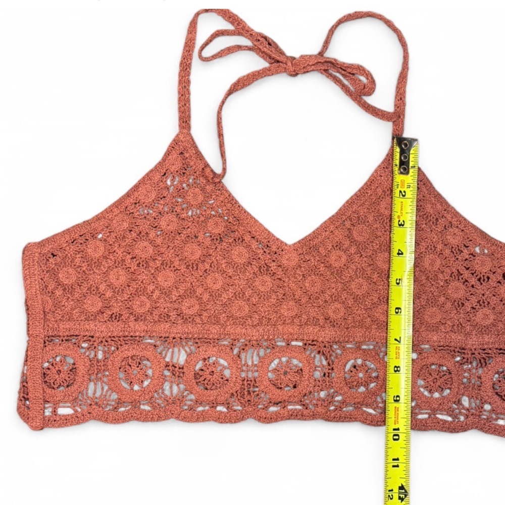 Free People Sydney Crochet Lace Bralette Canyon Sunset Boho Festival Top Sz L - Picture 4 of 6